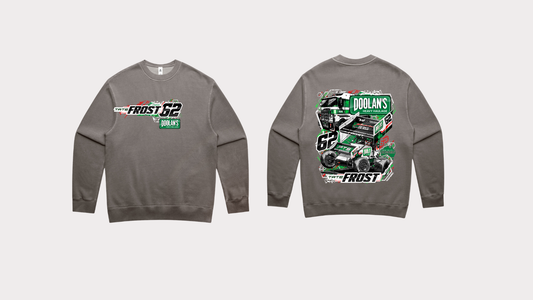 Relaxed Faded Grey Crew Jumpers